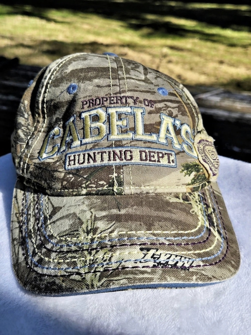Cabela's Hunting Dept Camo Baseball Cap in Brown & Green